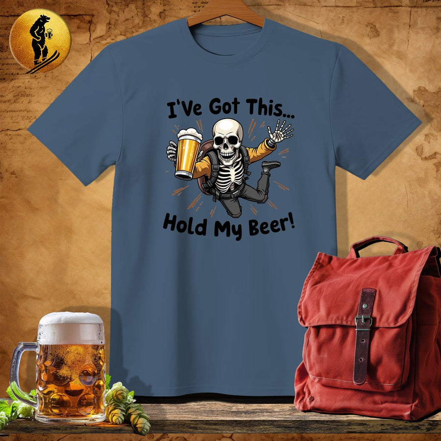 MyDesigns Physical Item Navy Heather / S Skeleton Sky Diver T-Shirt