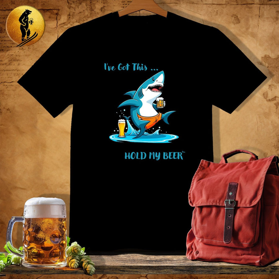 MyDesigns Physical Item Black / S Yoga Shark T-Shirt