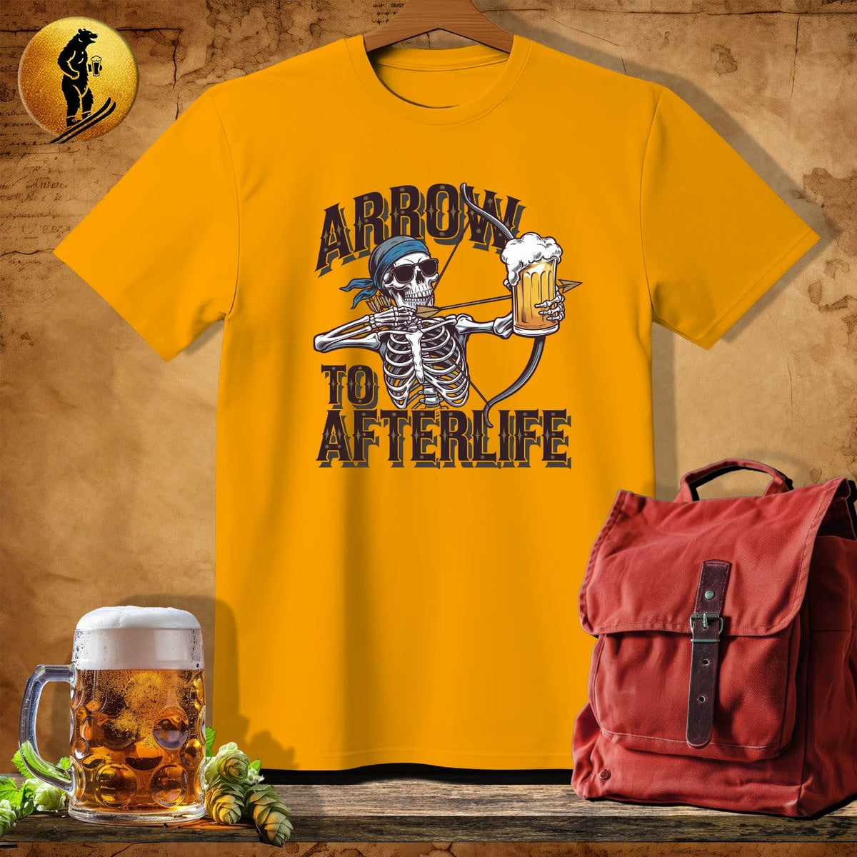 MyDesigns Physical Item Gold / S Afterlife Skeleton T-Shirt