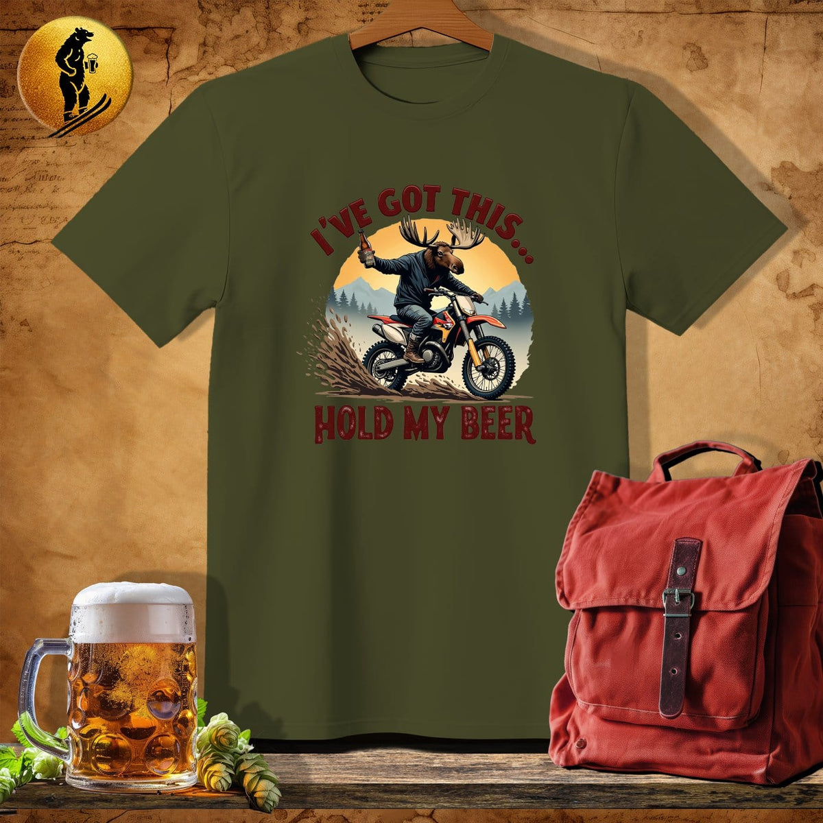 MyDesigns Physical Item Military Green / S Antler Tricks T-Shirt