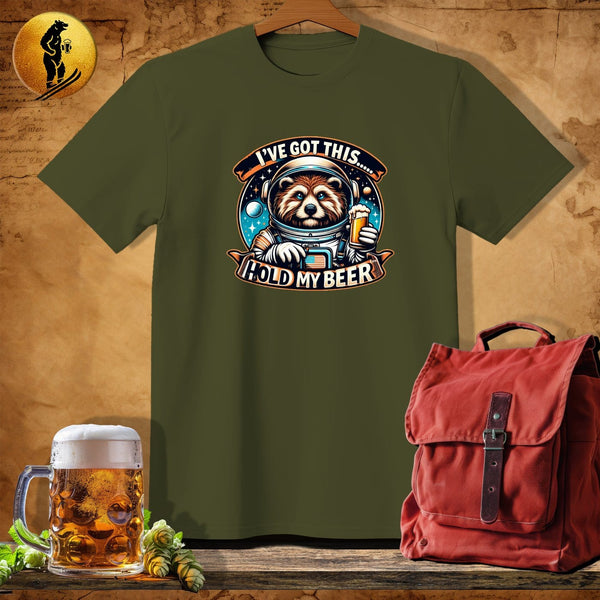 MyDesigns Physical Item Military Green / S Astro Raccoon Rex T-Shirt
