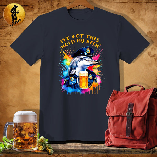 MyDesigns Physical Item Dark Heather / S Badge Dolphin T-Shirt