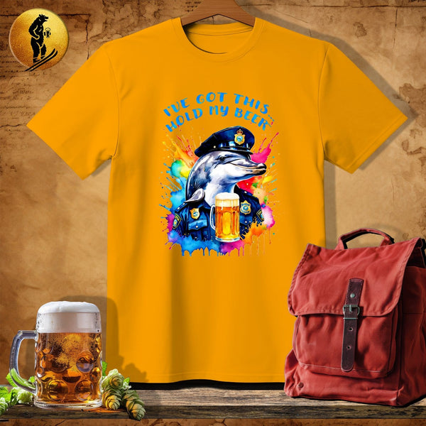 MyDesigns Physical Item Gold / S Badge Dolphin T-Shirt