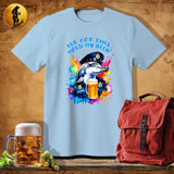MyDesigns Physical Item Light Blue / S Badge Dolphin T-Shirt