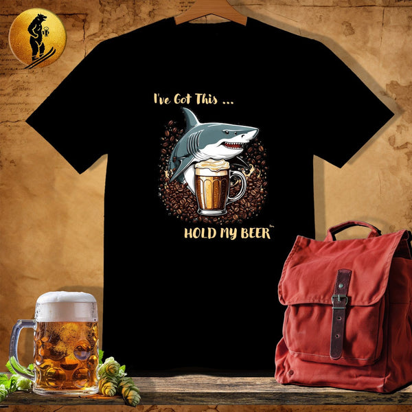 MyDesigns Physical Item Black / S Barista Shark T-Shirt