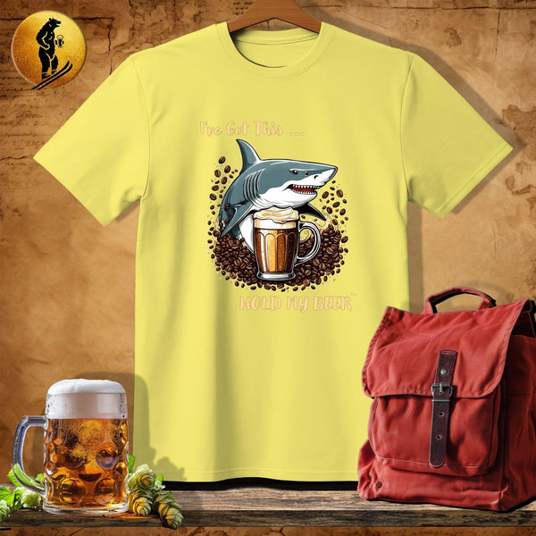 MyDesigns Physical Item Cornsilk / S Barista Shark T-Shirt