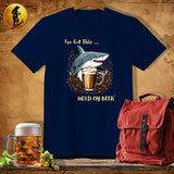 MyDesigns Physical Item Navy / S Barista Shark T-Shirt