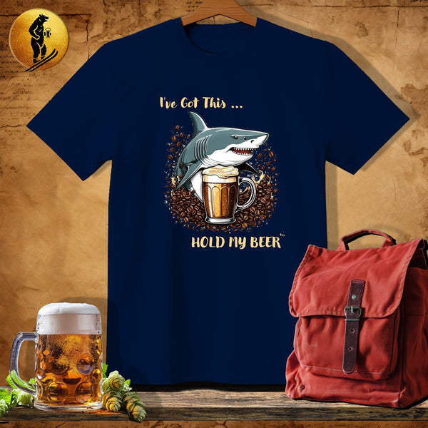 MyDesigns Physical Item Navy / S Barista Shark T-Shirt