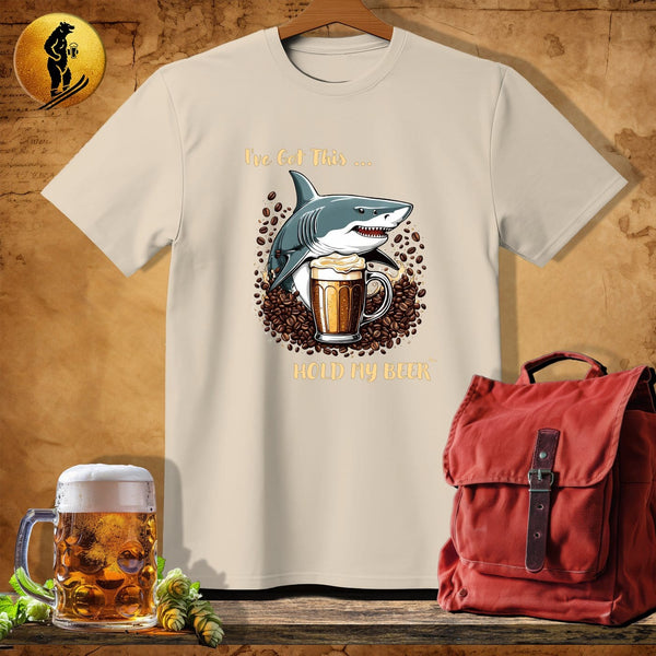 MyDesigns Physical Item Sand / S Barista Shark T-Shirt