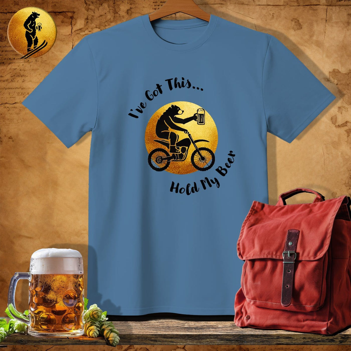 MyDesigns Physical Item Heather Indigo / S Bear Tricks T-Shirt