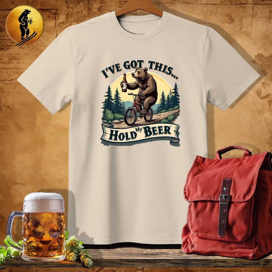 MyDesigns Physical Item Sand / S Bearly Pedaling T-Shirt
