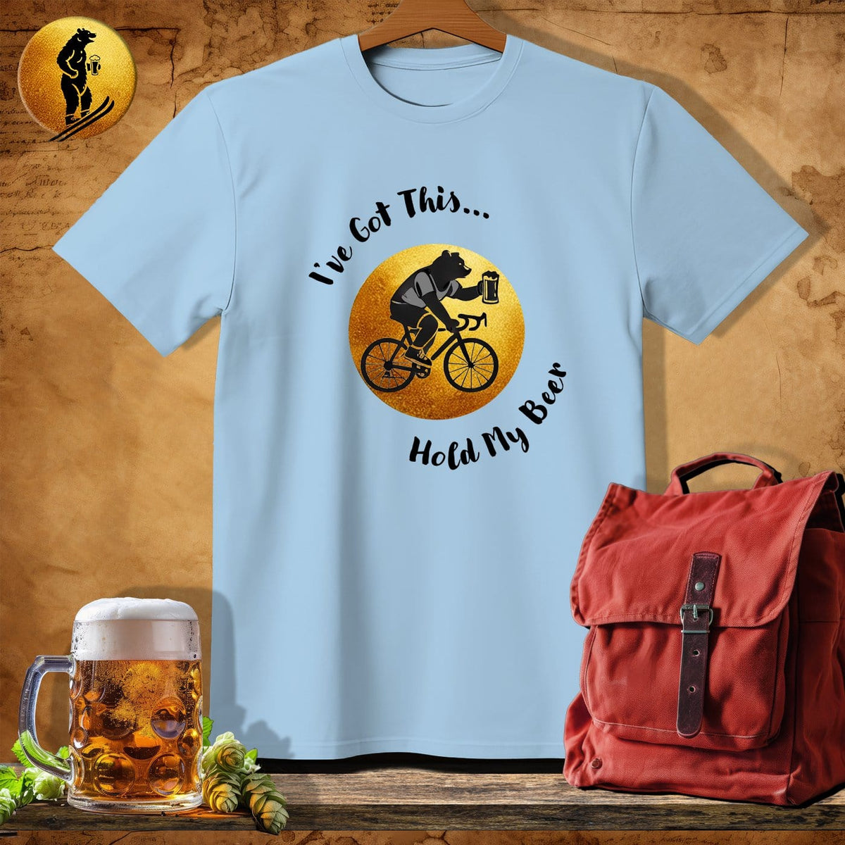 MyDesigns Physical Item Light Blue / S Bearon Wheels T-Shirt