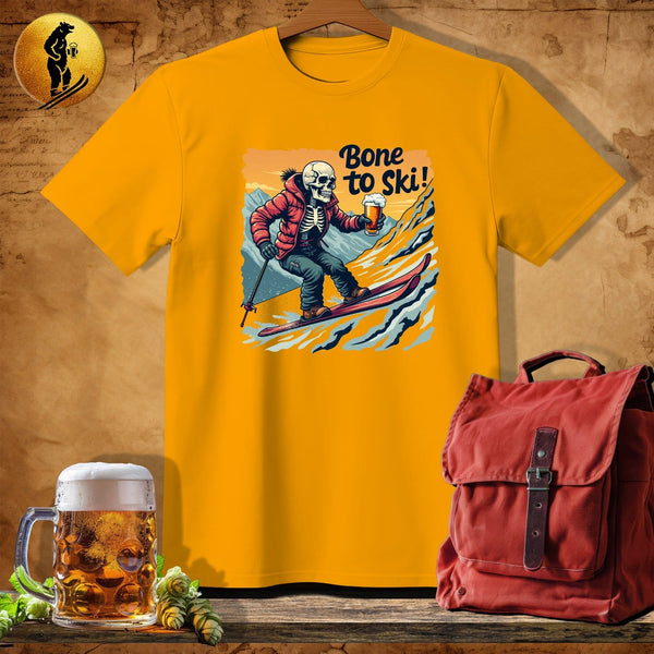 MyDesigns Physical Item Gold / S Bone to Ski T-Shirt