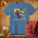 MyDesigns Physical Item Heather Indigo / S Bone to Ski T-Shirt