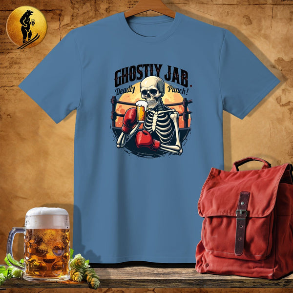 MyDesigns Physical Item Heather Indigo / S Boxing Skeleton T-Shirt