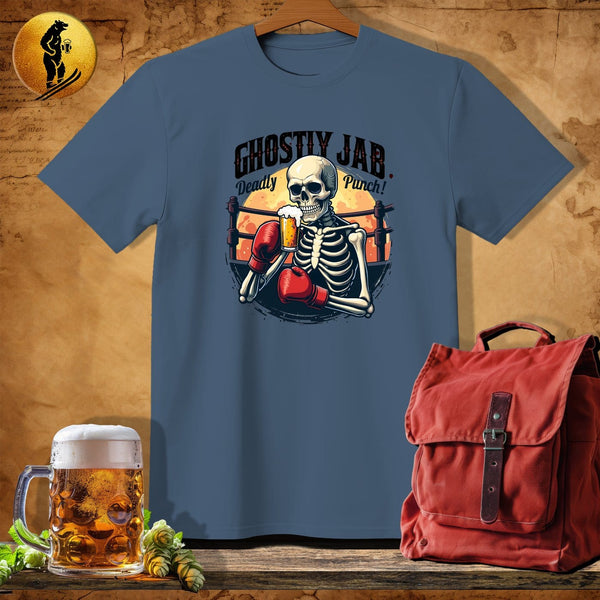 MyDesigns Physical Item Navy Heather / S Boxing Skeleton T-Shirt