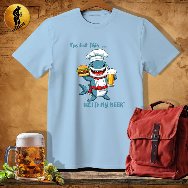 MyDesigns Physical Item Light Blue / S Burger Shark T-Shirt
