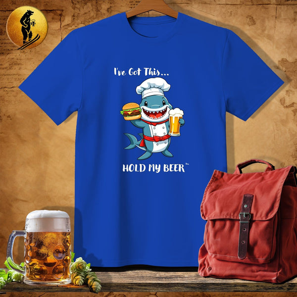 MyDesigns Physical Item Royal / S Burger Shark T-Shirt