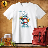 MyDesigns Physical Item White / S Burger Shark T-Shirt