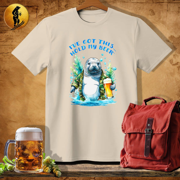 MyDesigns Physical Item Sand / S Camo Manatee T-Shirt