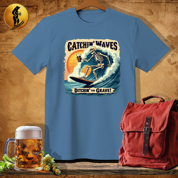 MyDesigns Physical Item Heather Indigo / S Catchin' Waves T-Shirt