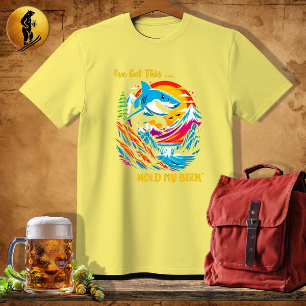 MyDesigns Physical Item Cornsilk / S Climb Adventure Shark T-Shirt