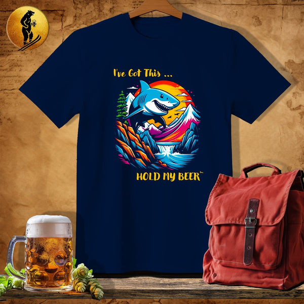 MyDesigns Physical Item Navy / S Climb Adventure Shark T-Shirt