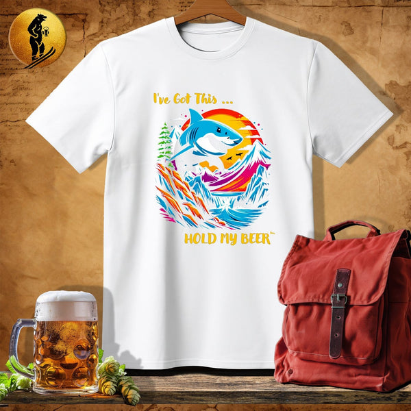 MyDesigns Physical Item White / S Climb Adventure Shark T-Shirt
