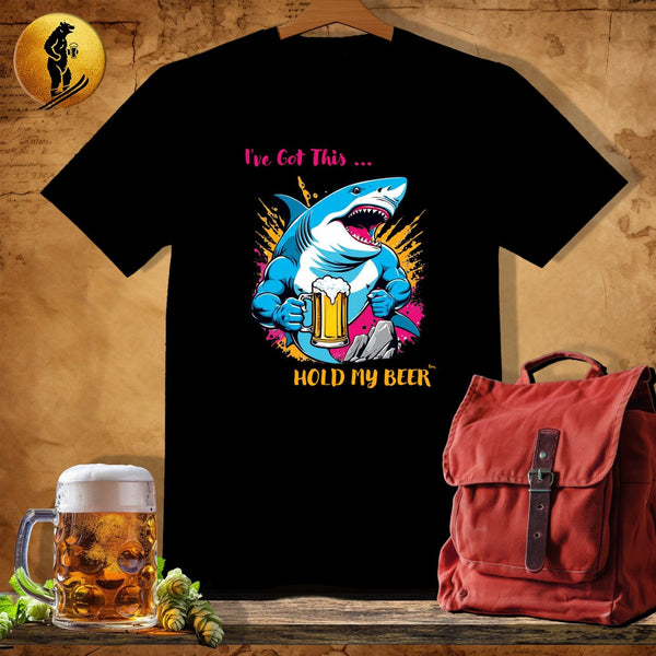 MyDesigns Physical Item Black / S Climbing Shark T-Shirt