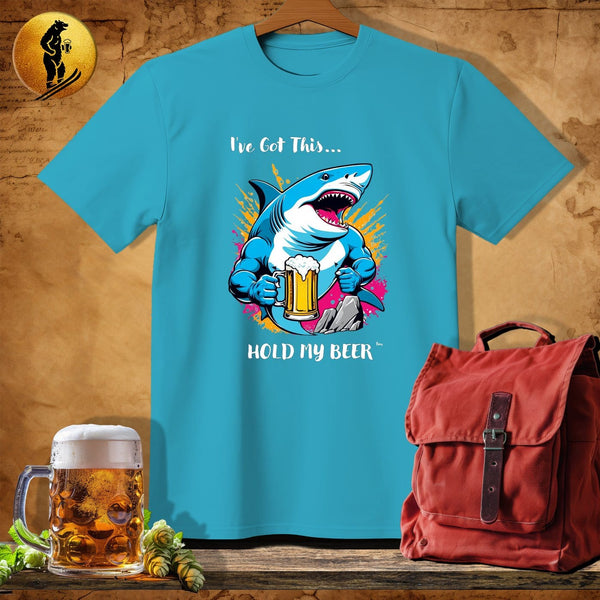 MyDesigns Physical Item Tropical Blue / S Climbing Shark T-Shirt