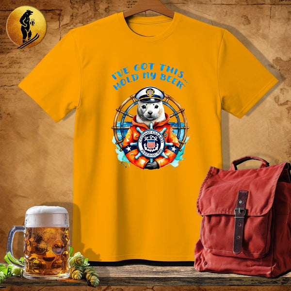 MyDesigns Physical Item Gold / S Coast Guard Seal T-Shirt
