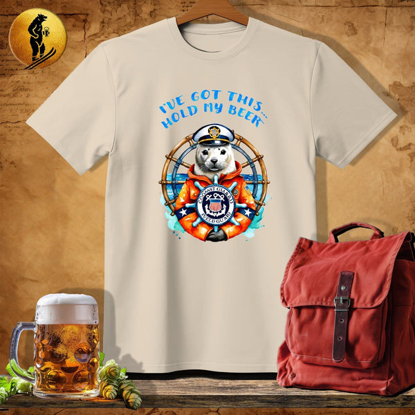 MyDesigns Physical Item Sand / S Coast Guard Seal T-Shirt