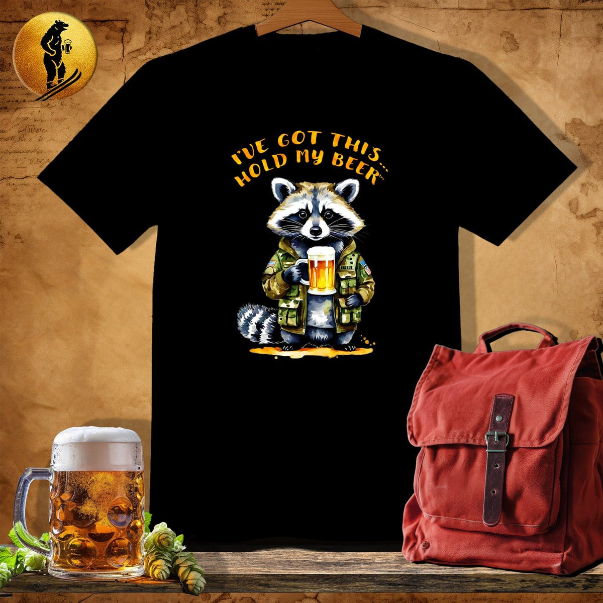 MyDesigns Physical Item Black / S Commando Coon T-Shirt