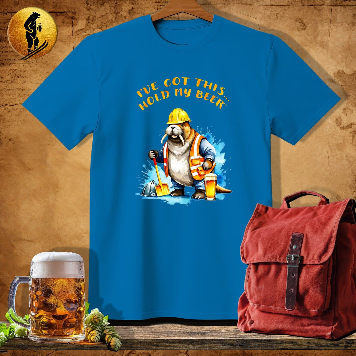 MyDesigns Physical Item Sapphire / S Constructive Walrus T-Shirt