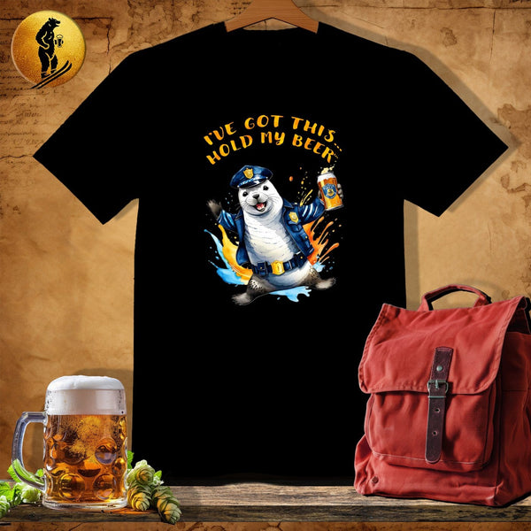 MyDesigns Physical Item Black / S Cop Seal T-Shirt