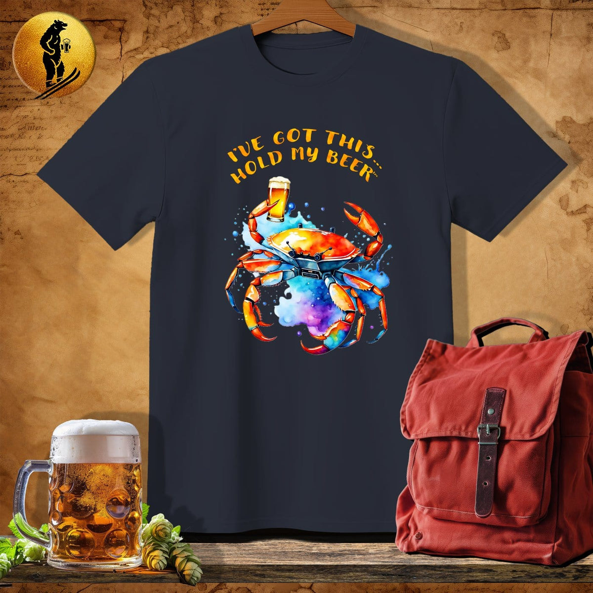 MyDesigns Physical Item Dark Heather / S Crab Commander T-Shirt