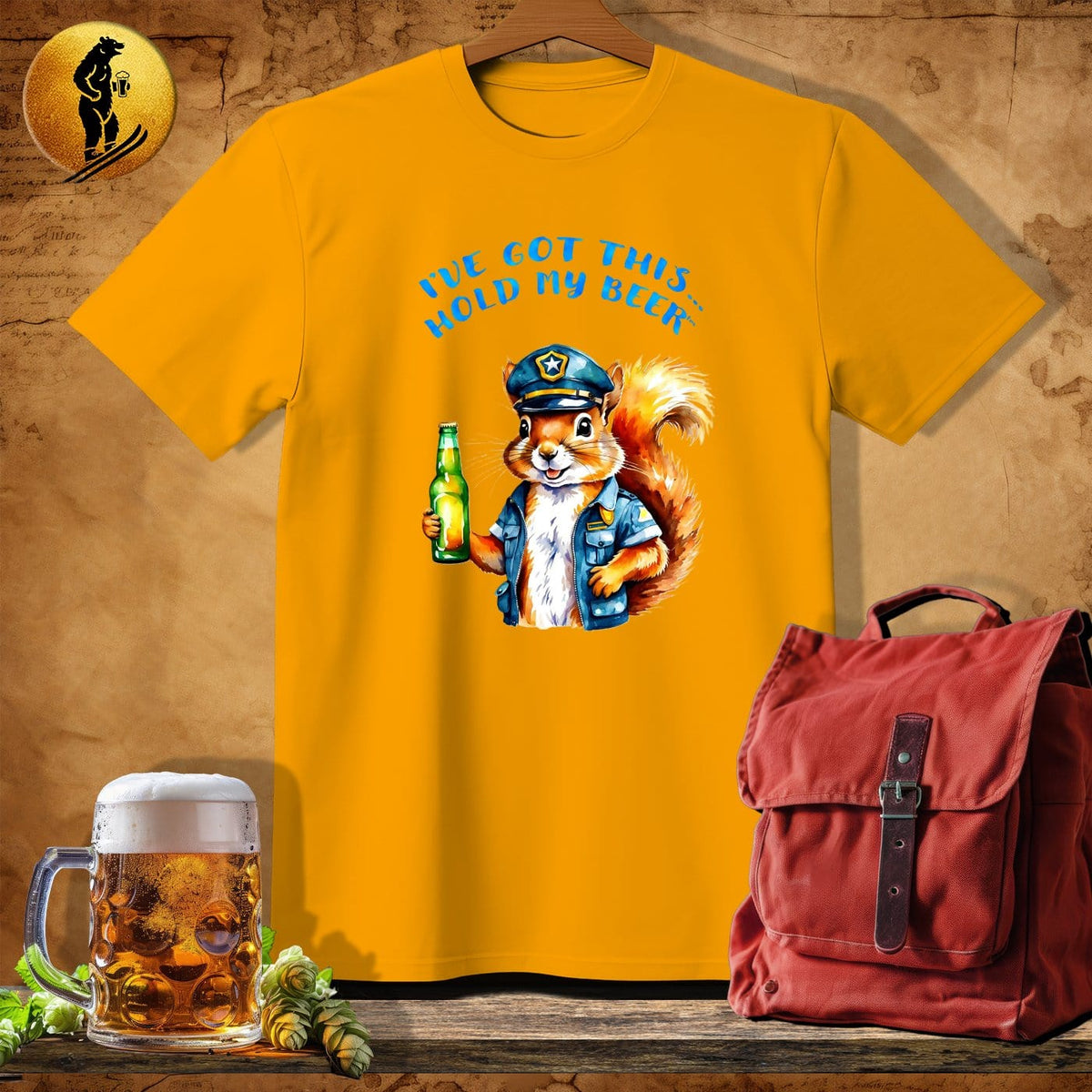 MyDesigns Physical Item Gold / S Daredevil Squirrel T-Shirt