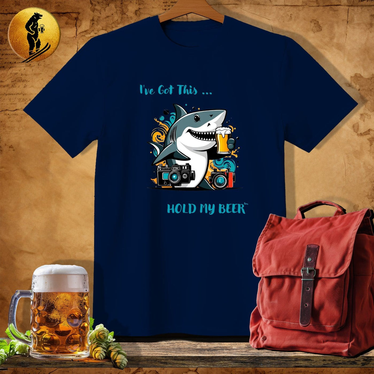 MyDesigns Physical Item Navy / S Director Shark T-Shirt