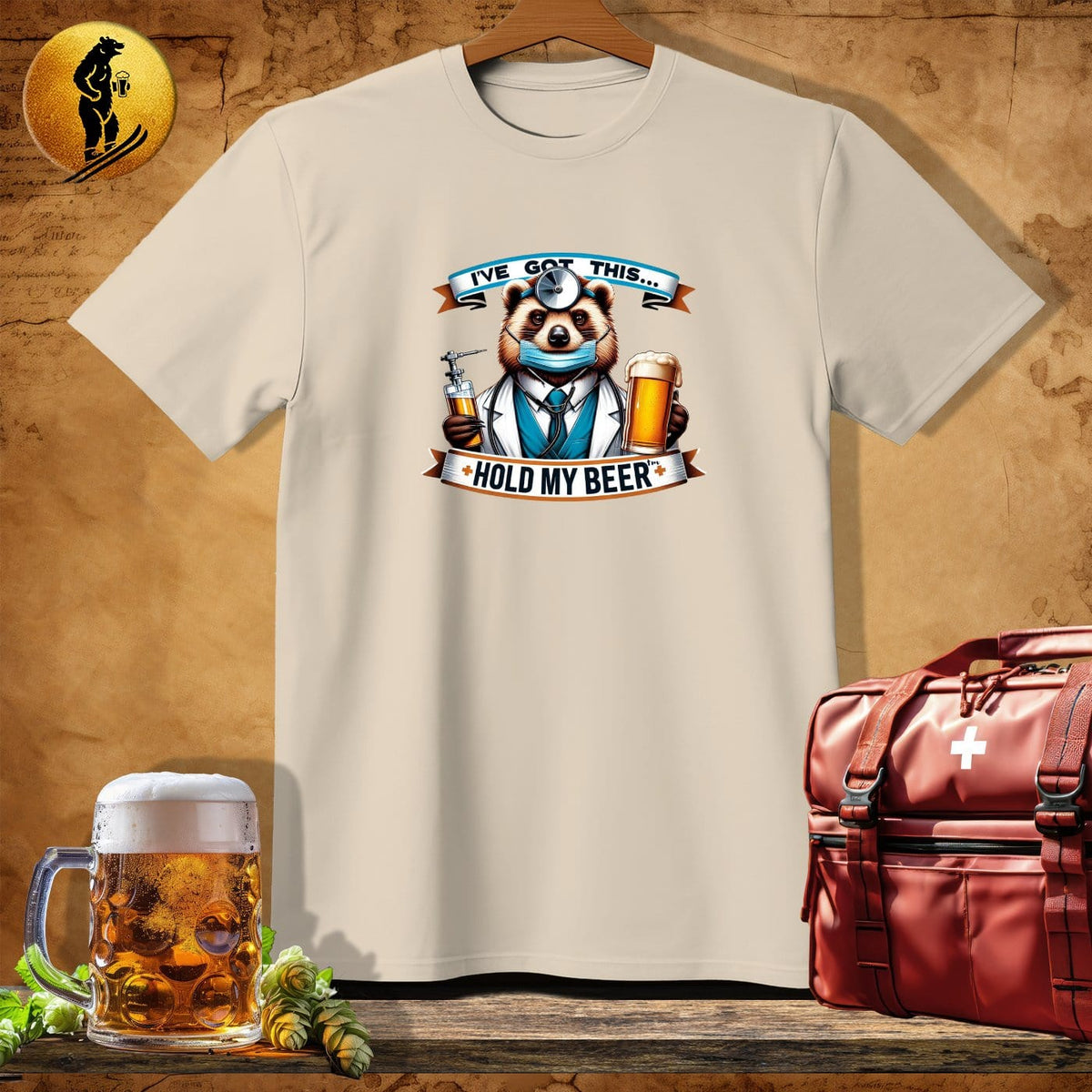 MyDesigns Physical Item Sand / S Doctor Bear Bob T-Shirt
