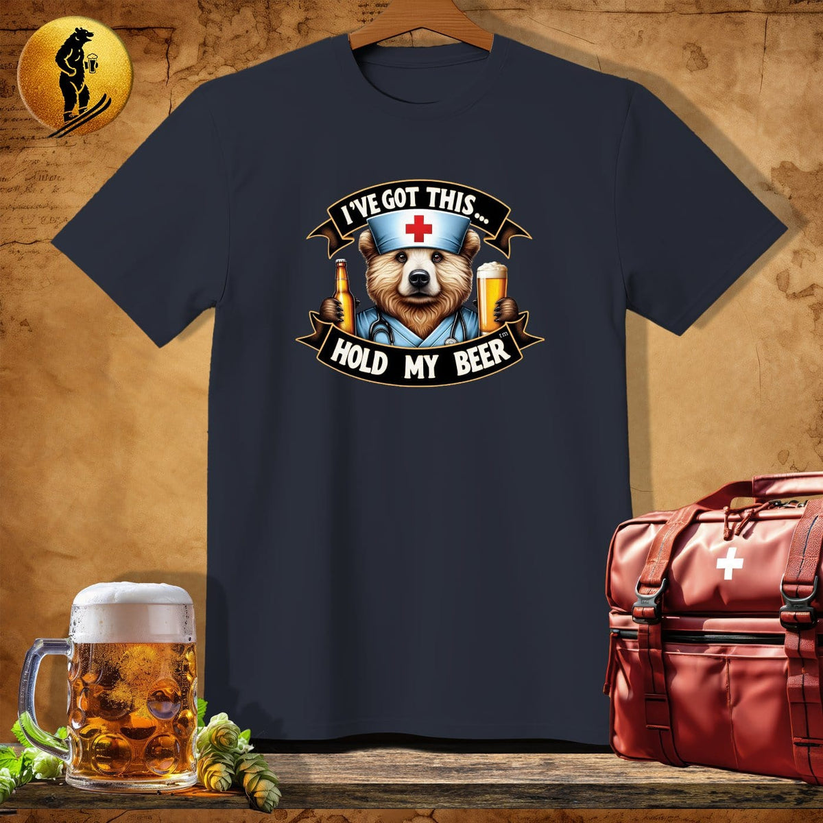MyDesigns Physical Item Dark Heather / S Dog Nurse T-Shirt