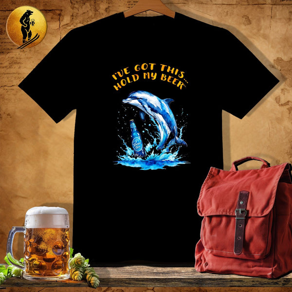 MyDesigns Physical Item Black / S Dolphin Splash T-Shirt