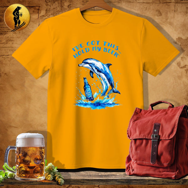 MyDesigns Physical Item Gold / S Dolphin Splash T-Shirt