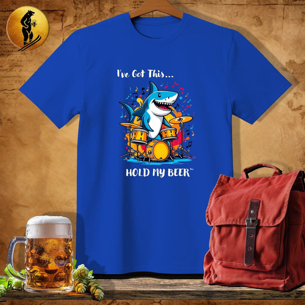 MyDesigns Physical Item Royal / S Drum Shark T-Shirt