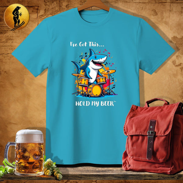MyDesigns Physical Item Tropical Blue / S Drum Shark T-Shirt