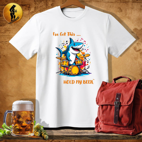 MyDesigns Physical Item White / S Drum Shark T-Shirt