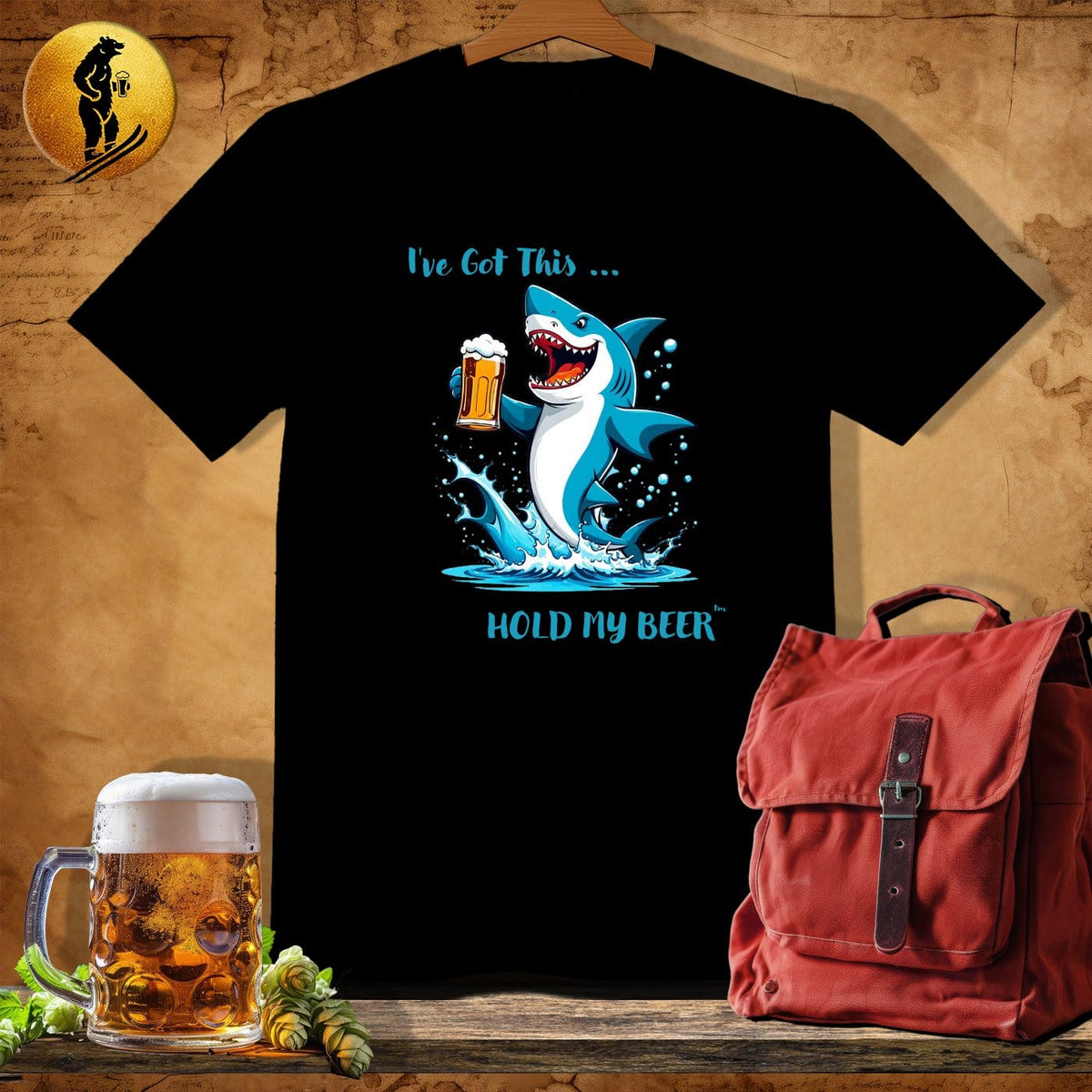 MyDesigns Physical Item Black / S Dunking Shark T-Shirt