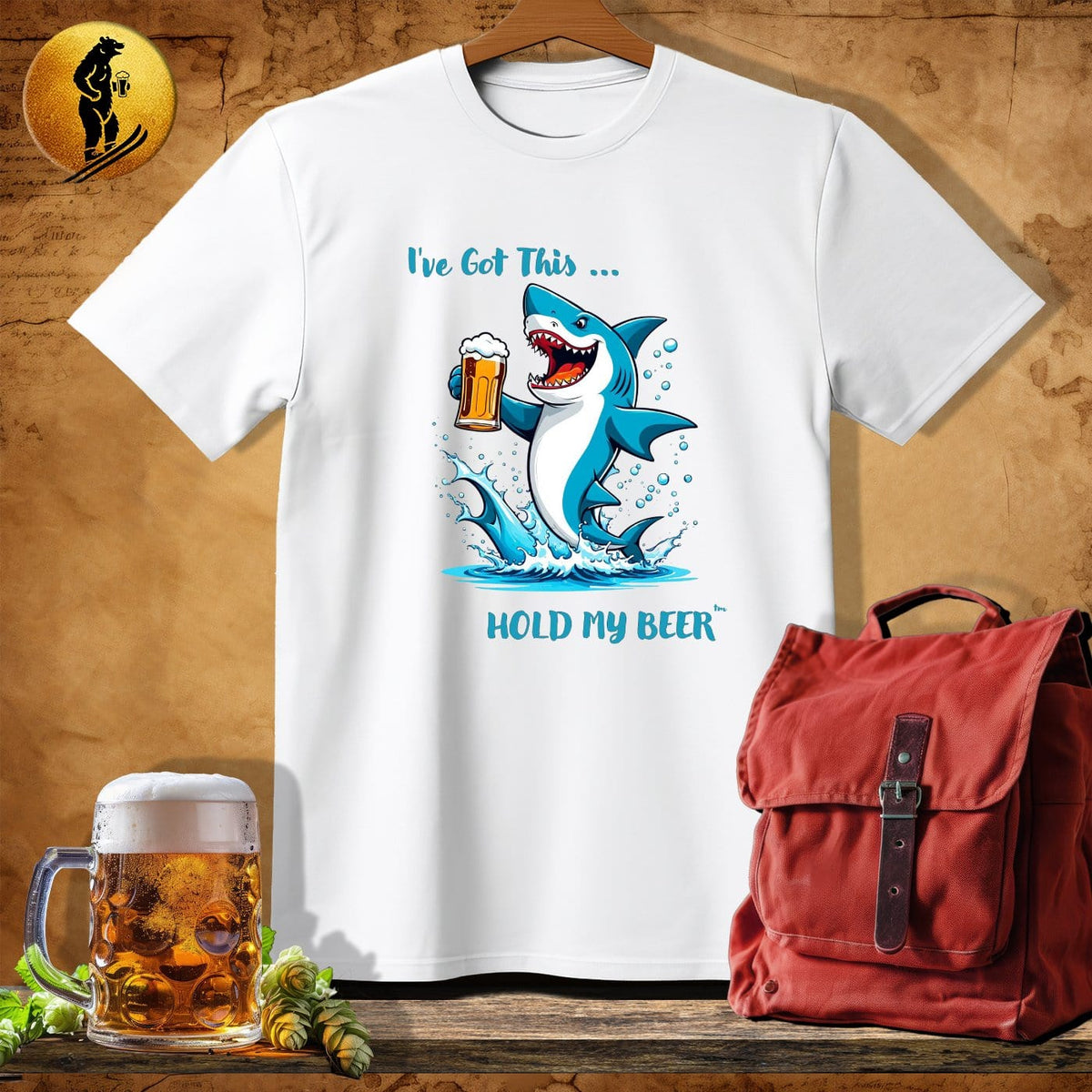 MyDesigns Physical Item White / S Dunking Shark T-Shirt