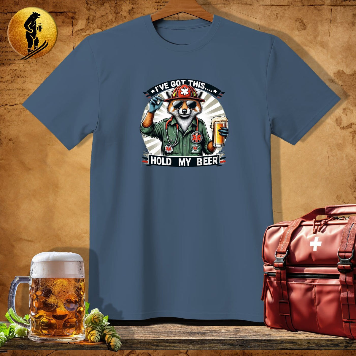 MyDesigns Physical Item Navy Heather / S EMT Fox Hero T-Shirt