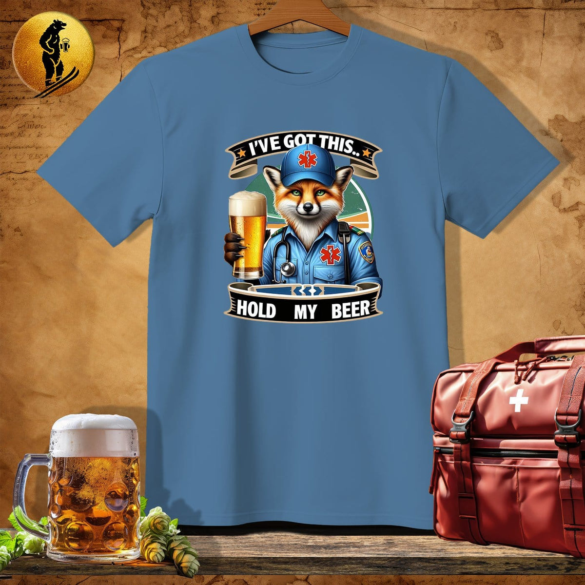 MyDesigns Physical Item Heather Indigo / S EMT Fox T-Shirt