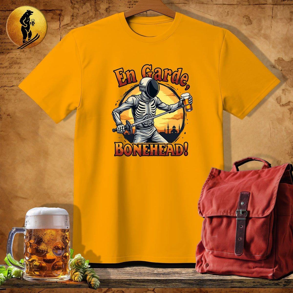 MyDesigns Physical Item Gold / S Fencer Skeleton T-Shirt